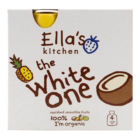 Ella\'s Kitchen The White One Smoothie Fruits Juice 90g x Pack of 4