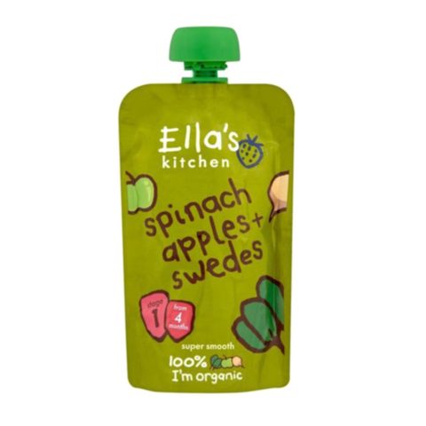 Ella\'s Kitchen Spinach, Apple and Swedes Baby Food 120g