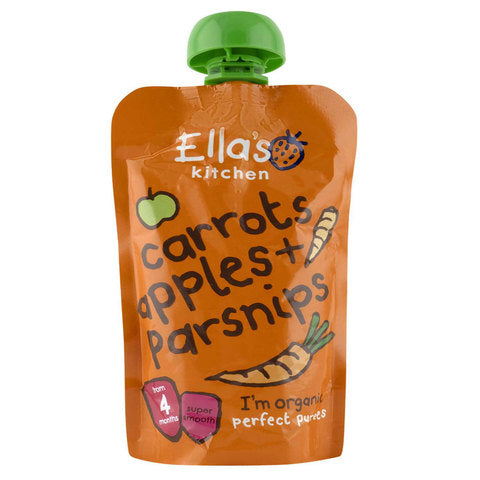 Ella\'s Kitchen Carrots Apples Parsnips Baby Food Pouch 120g
