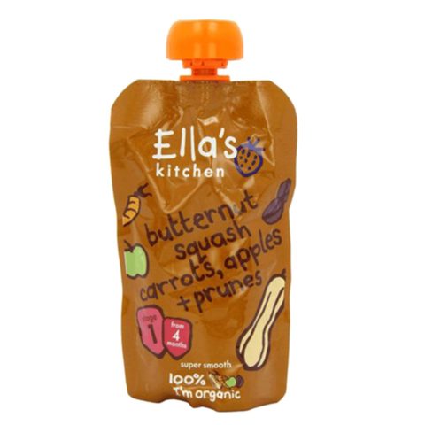 Ella\'s Kitchen Butternut Squash, Carrot, Apples and Prunes Baby Food Pouch 120g