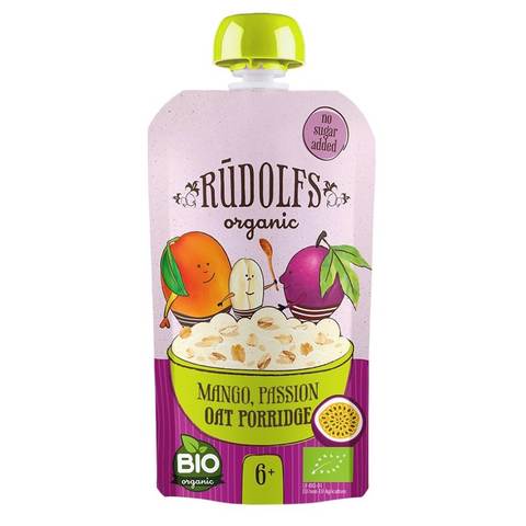 Rudolfs Mango Passion Oat Porridge Smoothie For Babies 110g