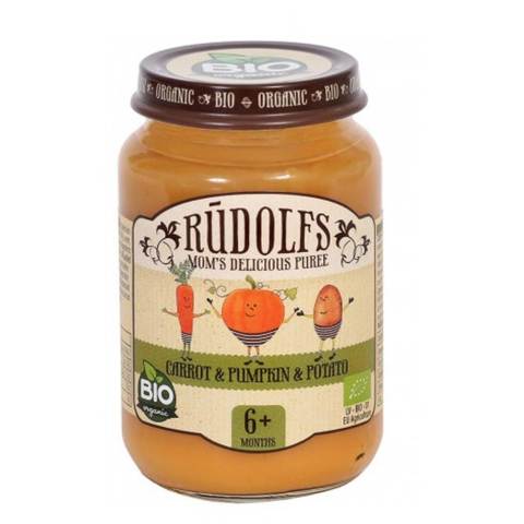 Rudolfs Carrot, Pumpkin And Potato Baby Puree 190g