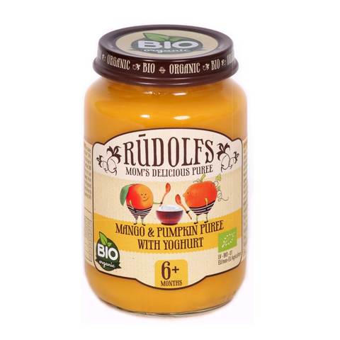 Rudolfs Mango And Pumpkin Baby Pure With Yogurt 190g