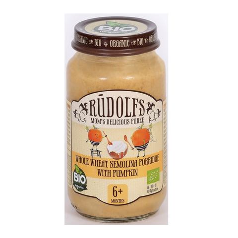 Rudolfs Whole Wheat Semolina Baby Porridge Pumpkin 190g