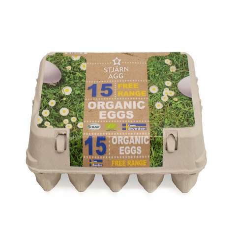 Stjarn Agg Organic Medium Eggs 15 Piece