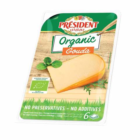 President Organic Gouda Cheese Slices 150g