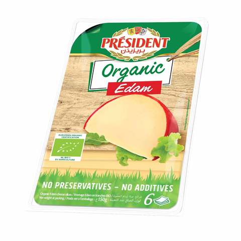 President Organic Edam Cheese Slices 150g