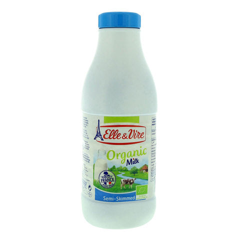 Elle & Vire Organic Semi Skimmed Milk 1L