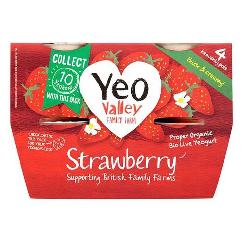 Yeo Valley Organic Strawberry Yogurt 120ml