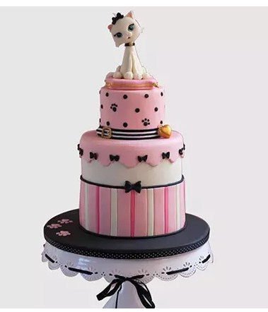 2 Tier Cat Designer Chocolate Cake