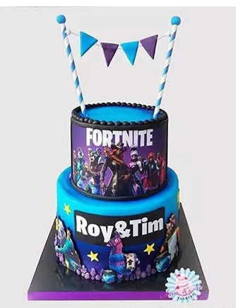 2 Tier Fortnite Chocolate Cake