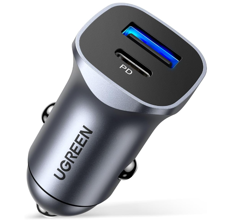 UGREEN PD 24W Car Charger Fast Charging Dual USB Car Plug Adapter Car Charger