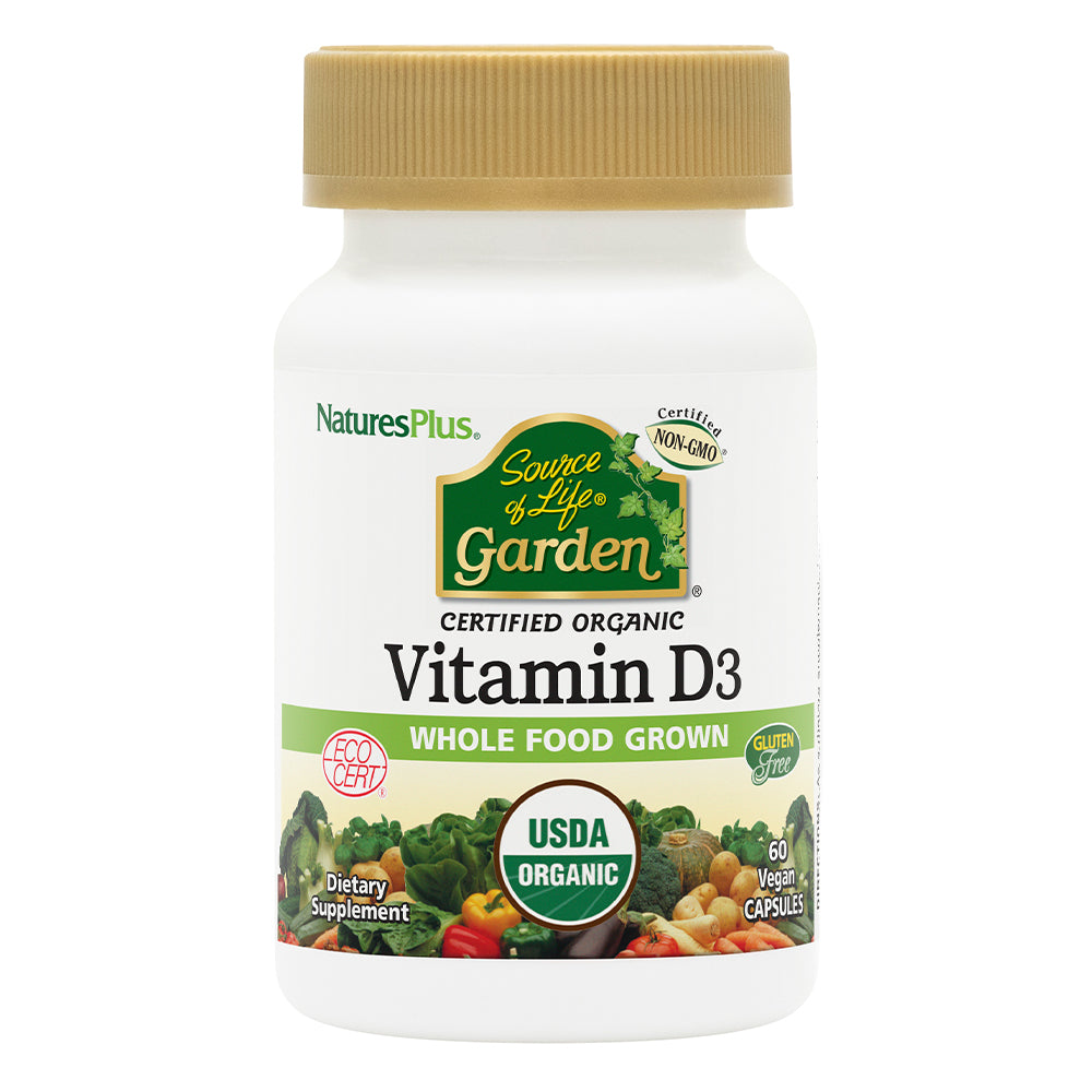 Natures Plus Source Of Life Garden Vitamin D3 5000 Iu Vegetable capsule 60's