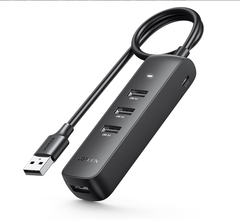 UGREEN USB 3.0 Hub, 4-Port USB Splitter 3.0 Extension Adapter 5Gbps High-Speed Data Extender USB