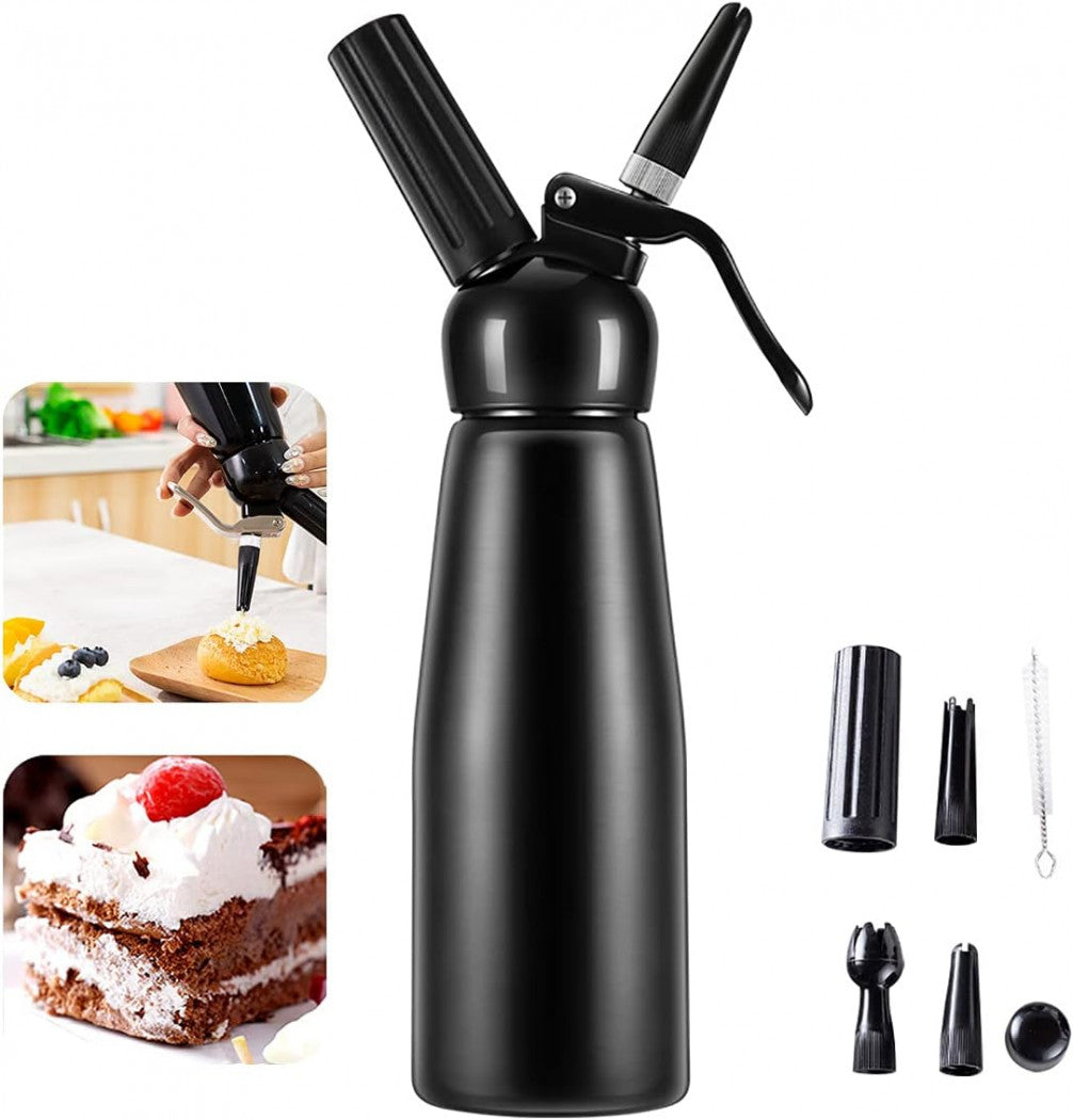Whipped Cream Dispenser Professional Aluminum Culinary Canister Cream Whipper, Durable Stainless