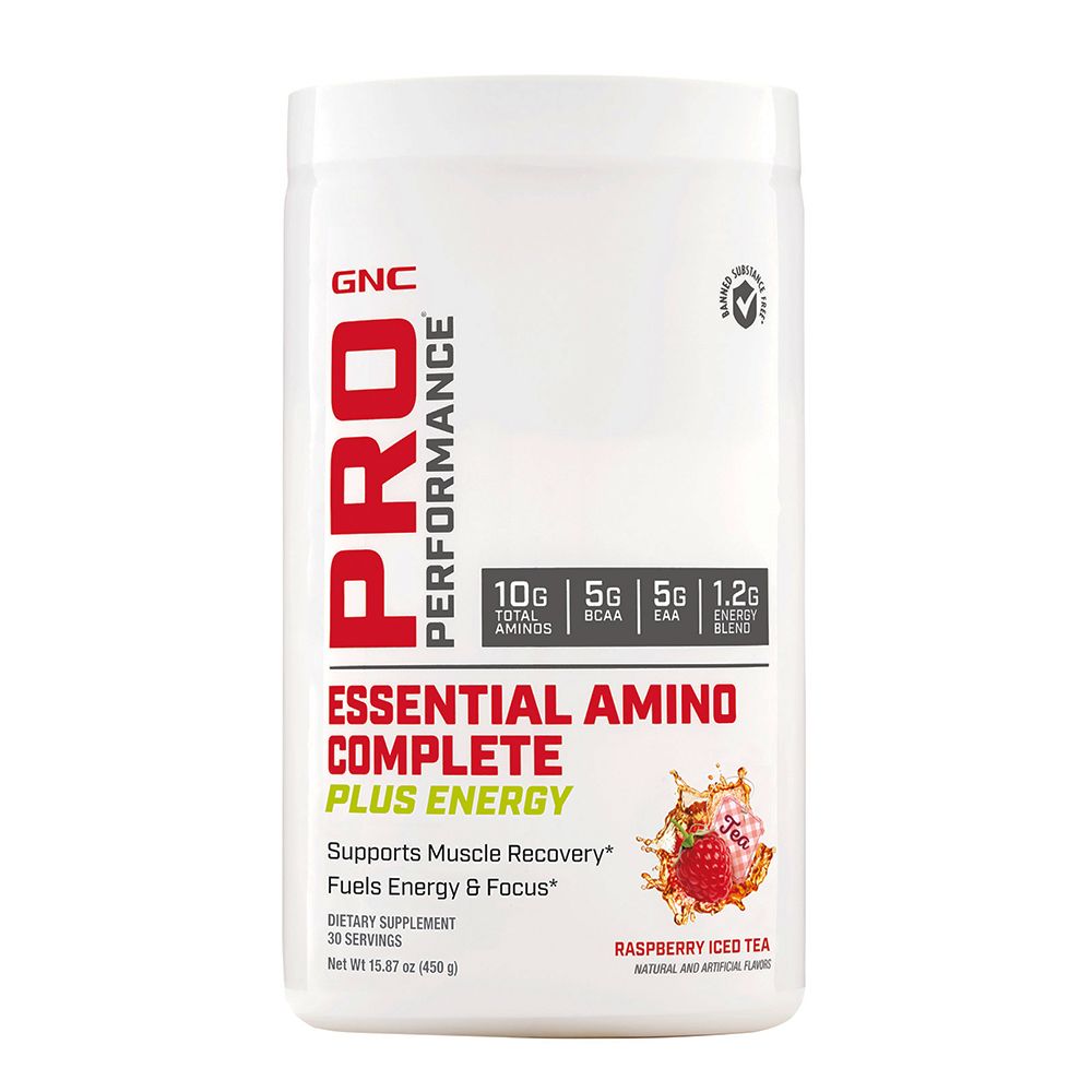GNC Pro Performance® Essential Amino Complete Plus Energy (Raspberry Iced Tea 15.9 oz)