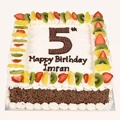 5th Birthday Special Vanilla Cake
