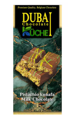 Kuche Dubai Chocolate Pistachio Kunafa Milk Chocolate, 100g