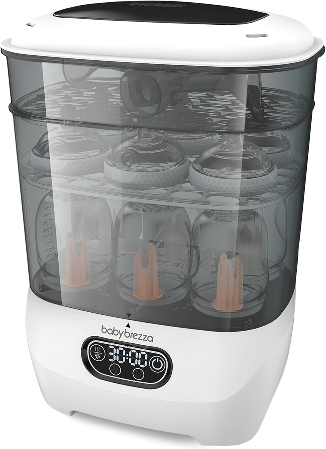 Baby Brezza Bottle Sterilizer and Dryer Advanced – 33% Faster - Largest Capacity Steam Sanitizer - Universal Sterilization Machine for Bottles + Pump Parts - HEPA Filter - Esterilizador de Biberones