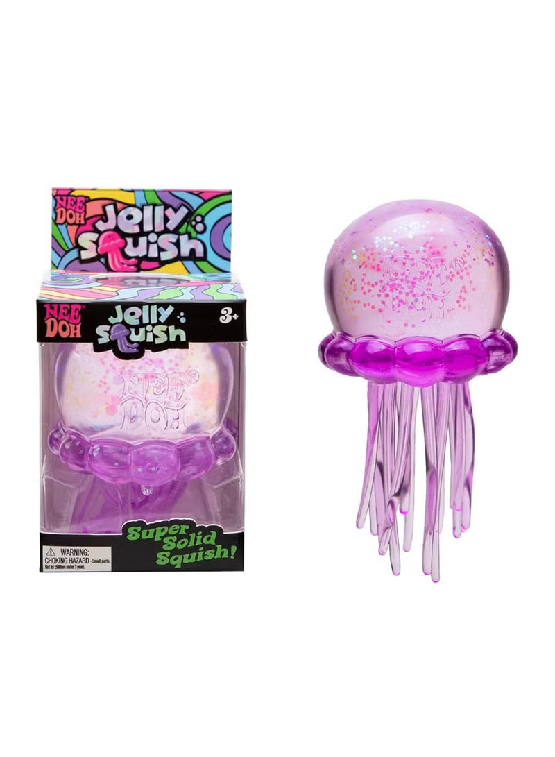 NEE DOH Jelly Squish | Jelly-like Stress-Relieving Toy with Swinging Tentacles - A Sensory Relief Tool (Purple)