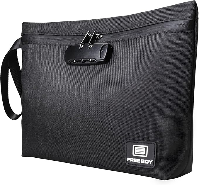 Free Boy Smell Proof Bags 11.8"x8.6"Durable Odor Proof Stash Bag with Combination Lock,Smell Odor Case Container