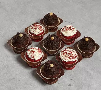 9 Assorted Cupcakes