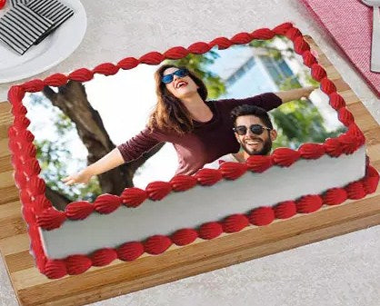 Anniversary Photo Cake- Truffle Half Kg