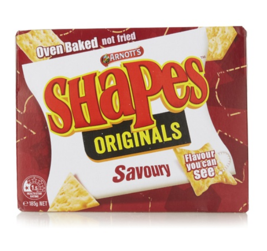 Arnott\'s savoury Shapes 185g