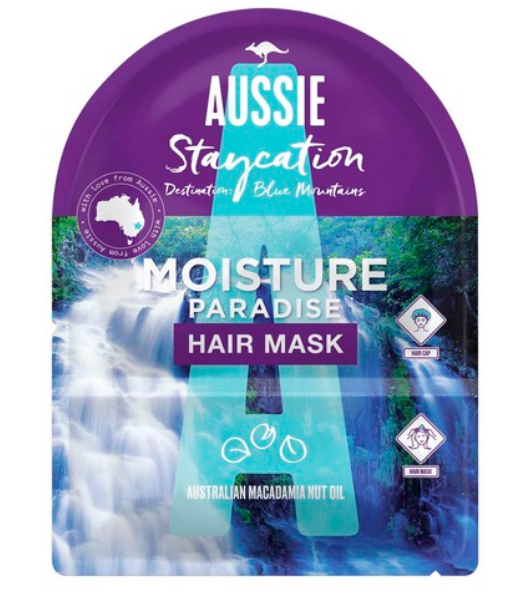 Aussie Moisture Paradise Conditioning Hair Mask & Cap with Australian Macadamia Nut Oi