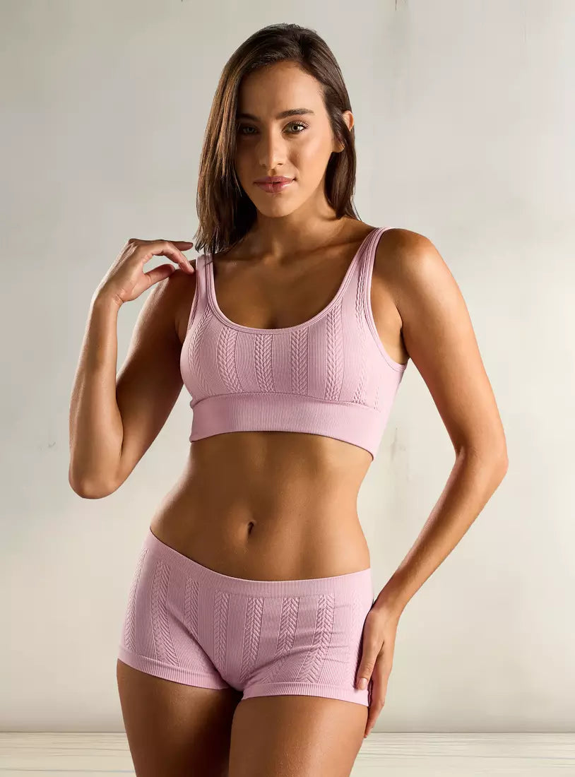 Textured Seamless Crop Top