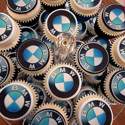 BMW Themed Chocolate Cupcakes