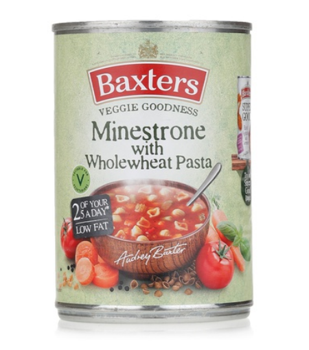 Baxters minestrone soup with pasta 400g
