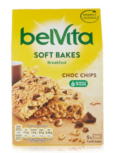 Belvita soft bakes choc chip 250g