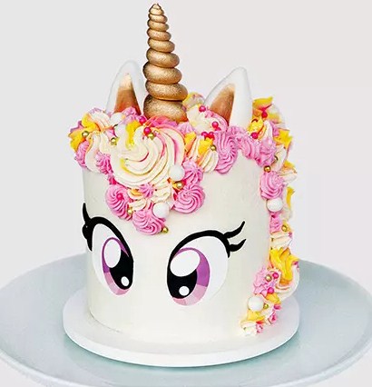 Big Eyed Unicorn Chocolate Cake