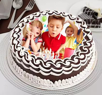Birthday Celebrations Photo Cake- Truffle Half Kg