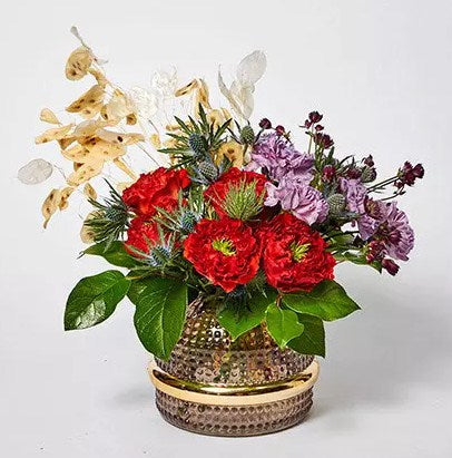 Blooming Mixed Flowers Vase Arrangement