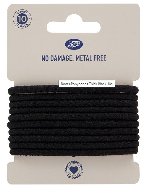 Boots Ponybands Thick Black 10s in Hair Accessories - Dubai Grocers