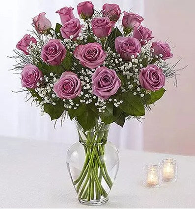 Bunch of 20 Light Purple Rose