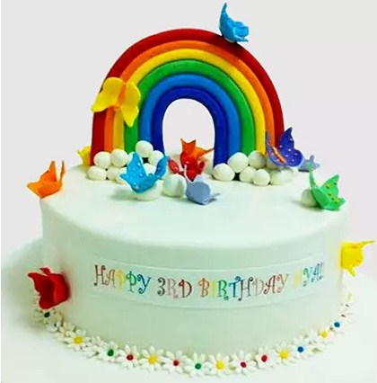 Butterfly Rainbow Chocolate Cake