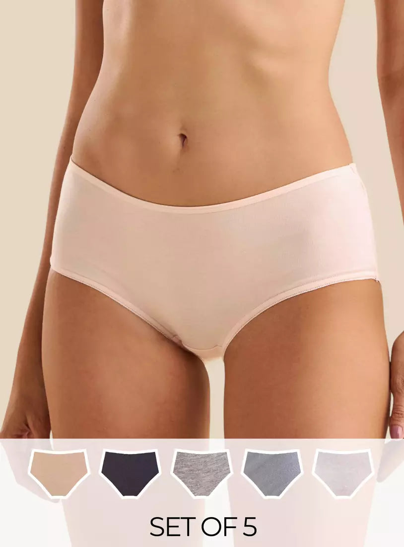 Pack of 5 - Plain Midi Briefs