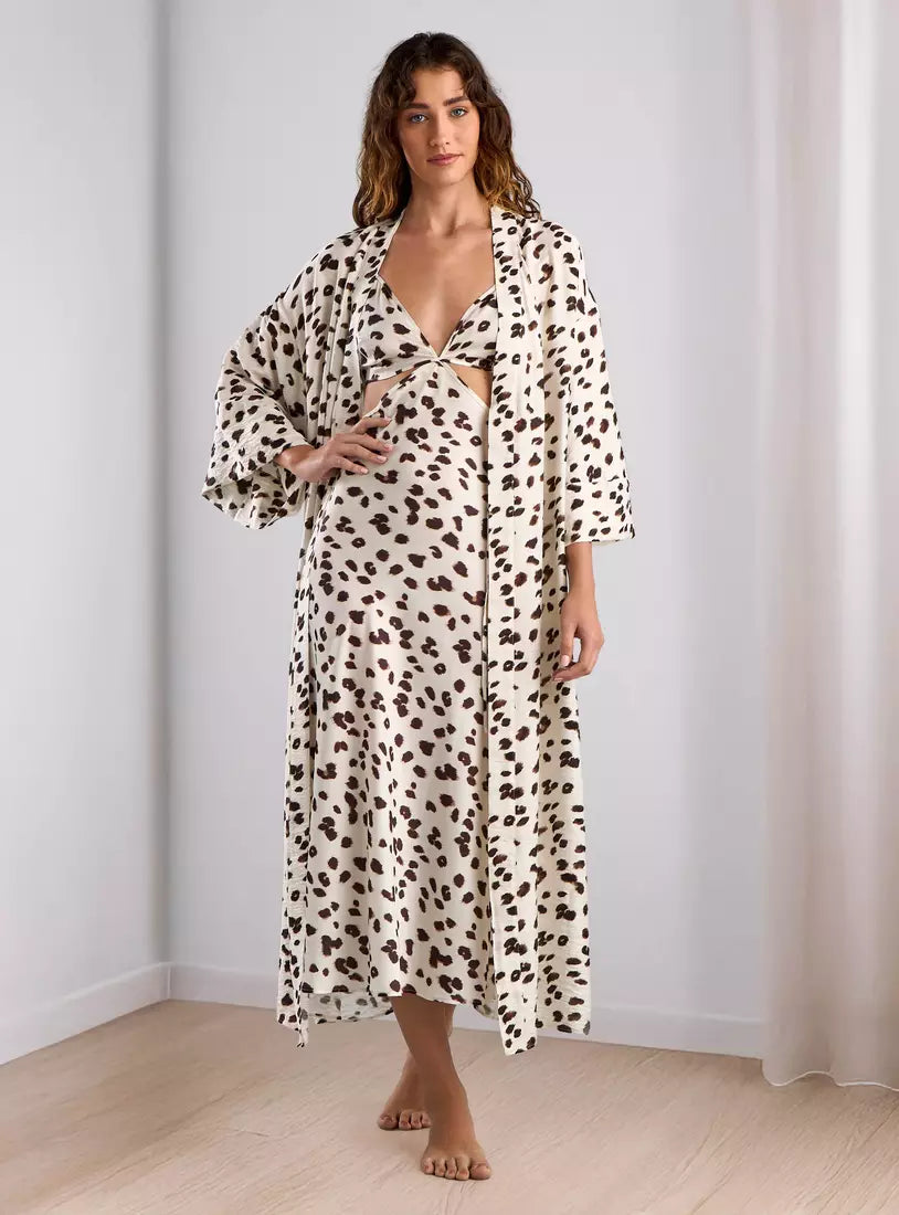 Animal Print Night Robe