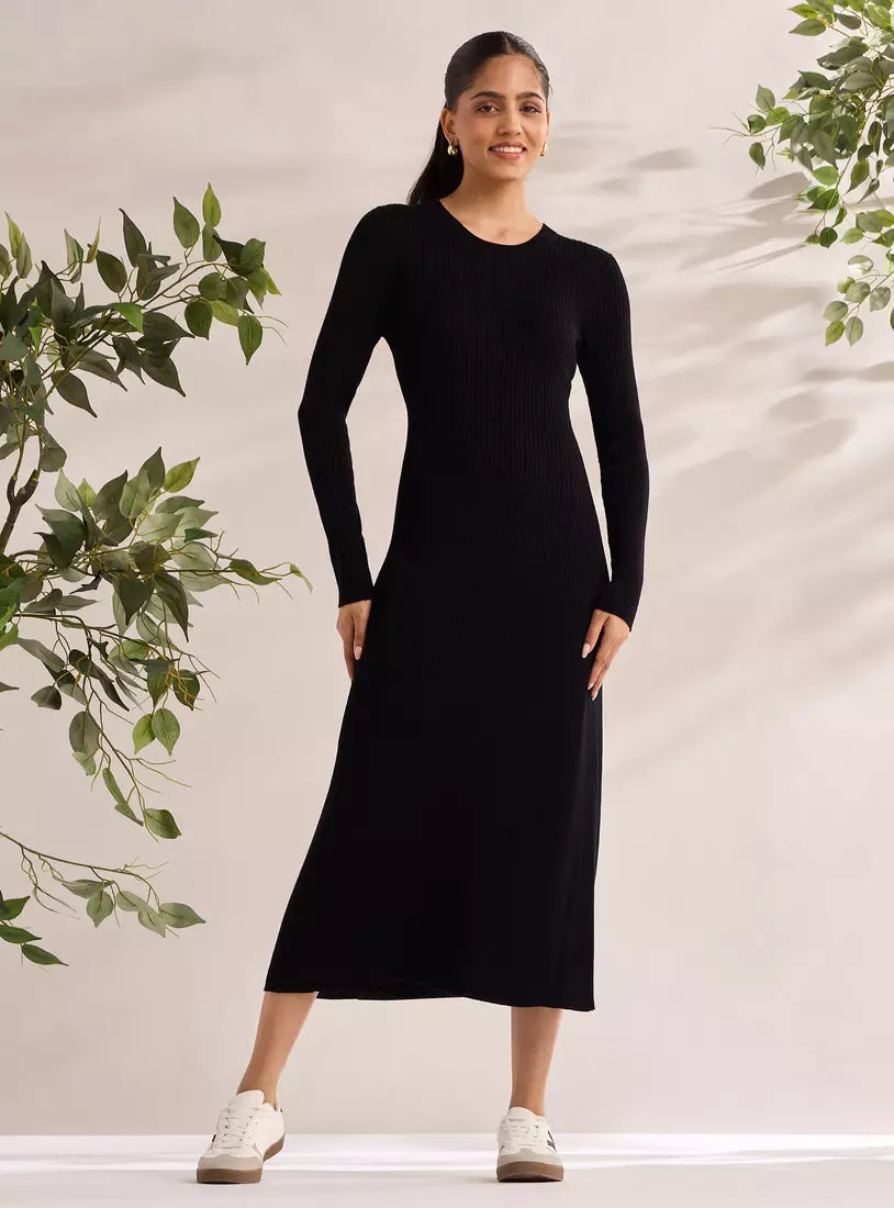 Ribbed Midi Dress