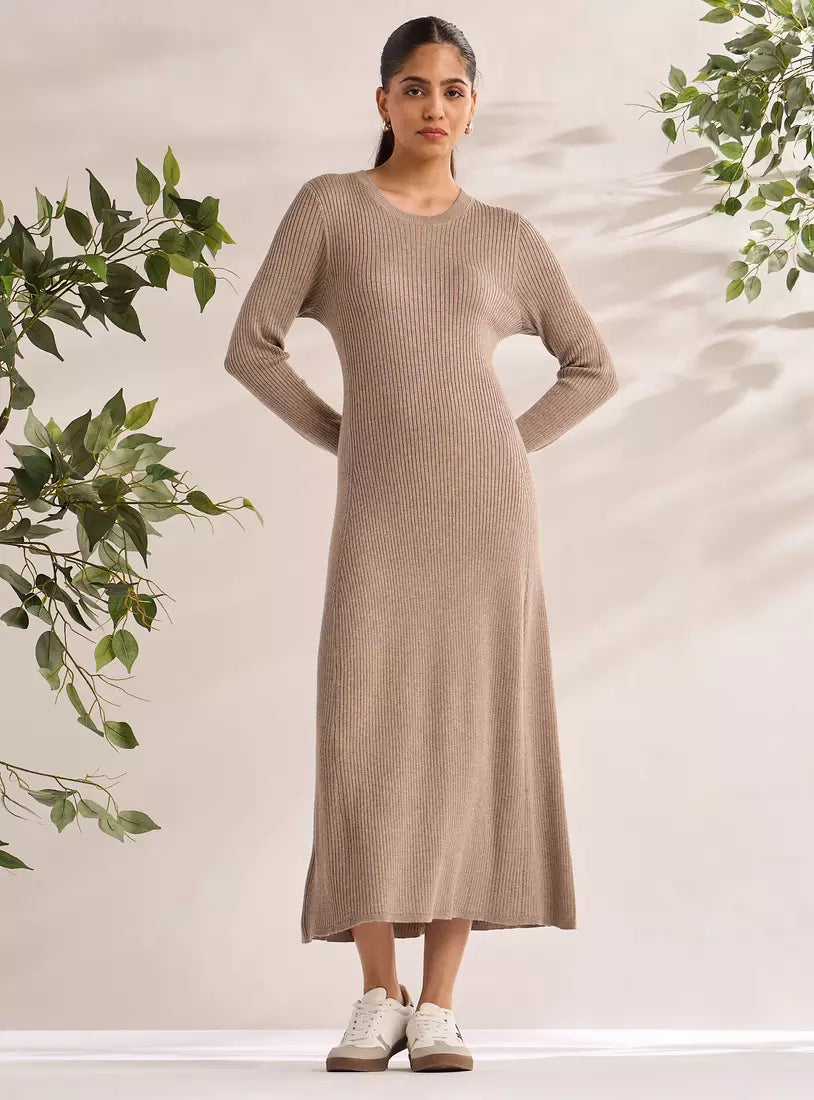Ribbed Midi Dress