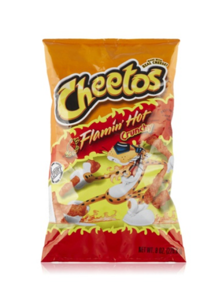 Cheetos crunchy flaming hot crisps 226.8g