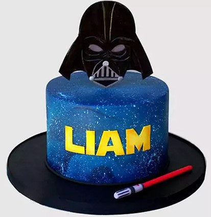 Darth Vader Themed Chocolate Cake