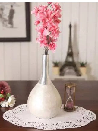 Decorative White Aluminium Vase