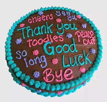 Delicious Farewell CakeChocolate Cake