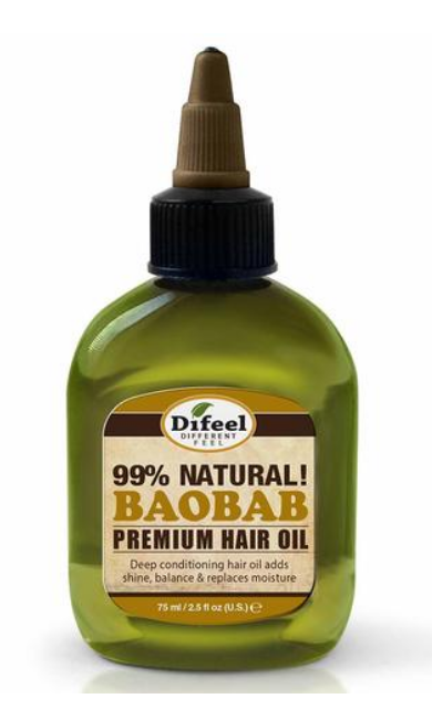 Difeel - Premium Natural Hair Care Oil, Baobab 2.5 Oz, 2.5 Ounces