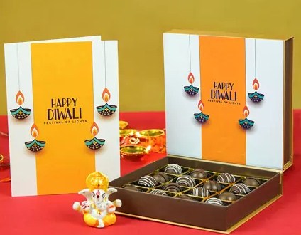 Diwali Chocolate Greeting Card and Ganesha
