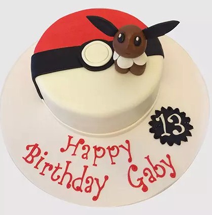 Eevee Pokemon Chocolate Cake